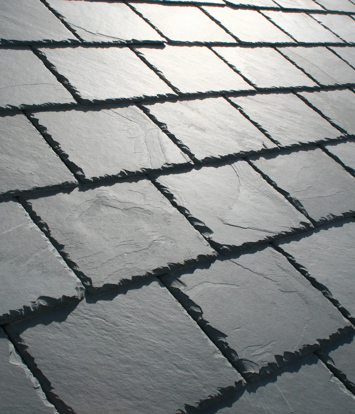 Close view of slates laid in neat courses